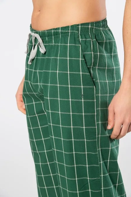 Pamuklu Esnek Erkek Pijama Altı Cacharel 2240 - Yeşil 4