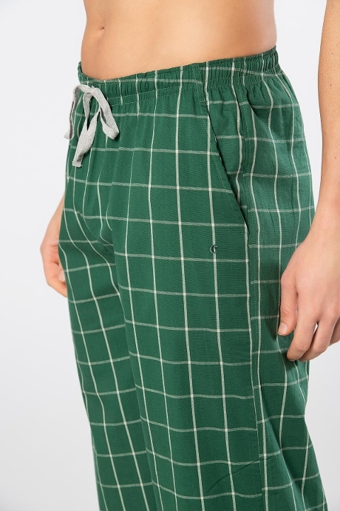 Pamuklu Esnek Erkek Pijama Altı Cacharel 2240 - Yeşil 4