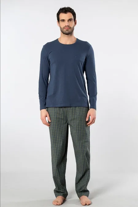 Uzun Kollu Poplin Pijama Takımı Cacharel 2239 - Yeşil 3