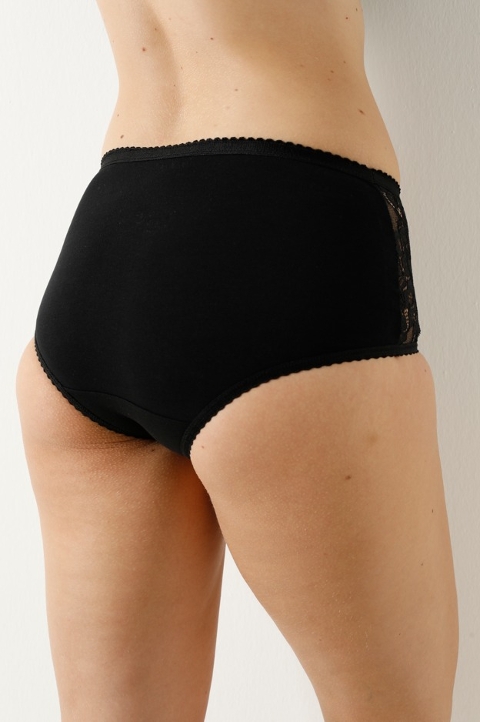 Dantelli Yüksek Bel Bato Kadın Külot Öztaş 21005 - Görsel