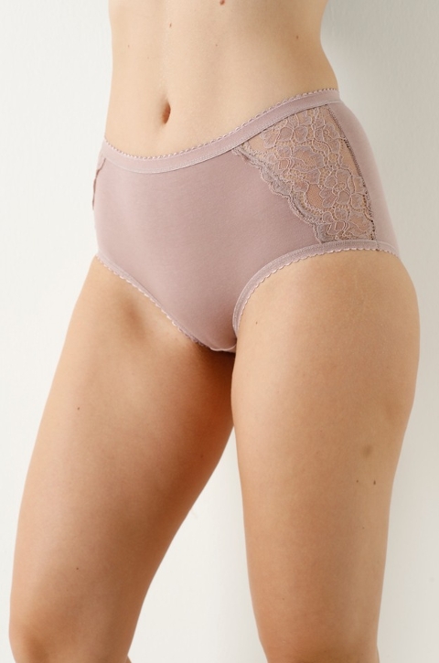 Dantelli Yüksek Bel Bato Kadın Külot Öztaş 21005 - Görsel