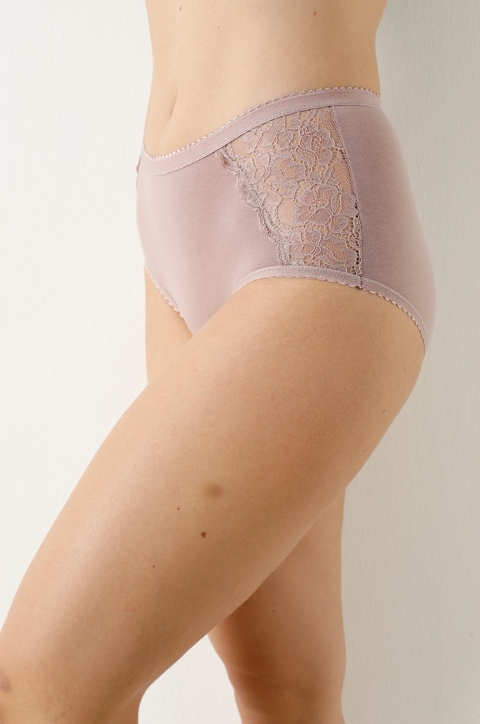 Dantelli Yüksek Bel Bato Kadın Külot Öztaş 21005 - Görsel