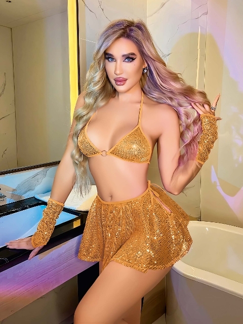 Dantel ve Saten Detaylı Fantezi Sütyen Takım Lily Bianca 261 - Altın