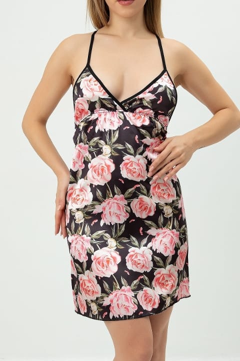 Gül Desenli Tek Parça Fantezi Body SHE 1368