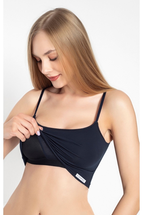 İp Askılı Modal Kadın Crop Atlet Confeo 801 - Lacivert