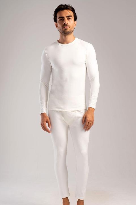 Fırçalı İç Yüzey Uzun Kollu Termal Üst Vienetta 409002 - Ekru