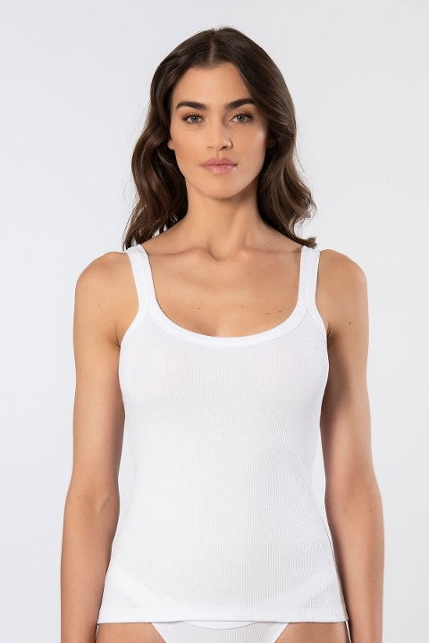 Pamuklu Ribana Kalın Askılı Kadın Atlet Türen 3406 - 2