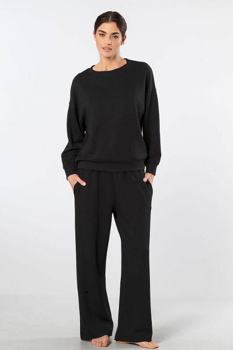 Viskon Polyester Elastan Cepli Bisiklet Yaka Eşofman Takımı Türen 3610