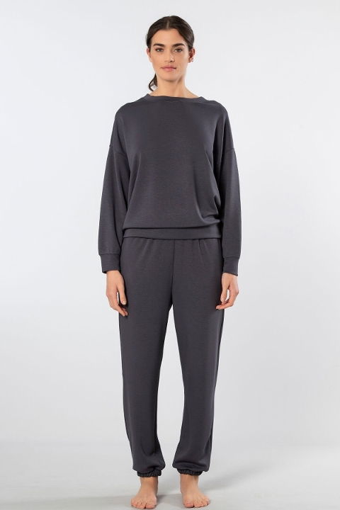 Viskon-Kombinasyon Kadın Jogger Eşofman Takımı Türen 3611
