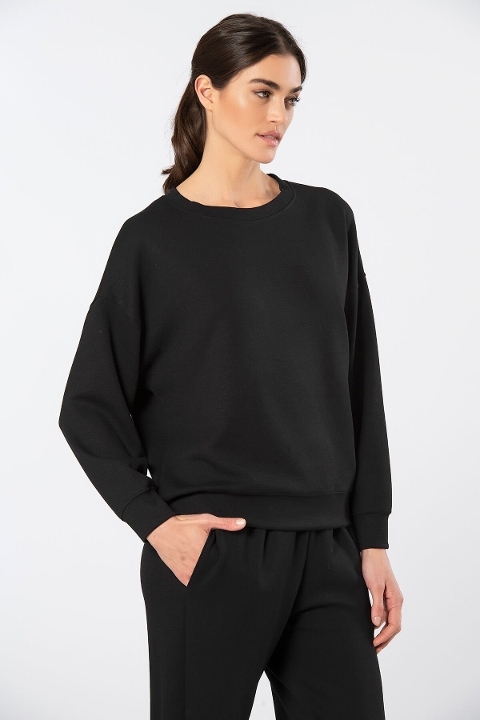 Viskon, Polyester ve Elastan Jogger Eşofman Takımı Türen 3611 - Siyah