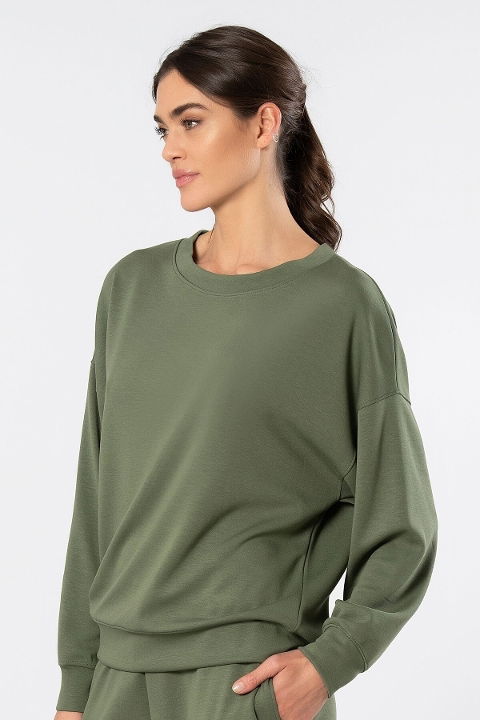 Viskon, Polyester, Elastan Kadın Sweatshirt Türen 3613