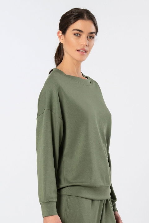 Viskon, Polyester, Elastan Kadın Sweatshirt Türen 3613 - 2