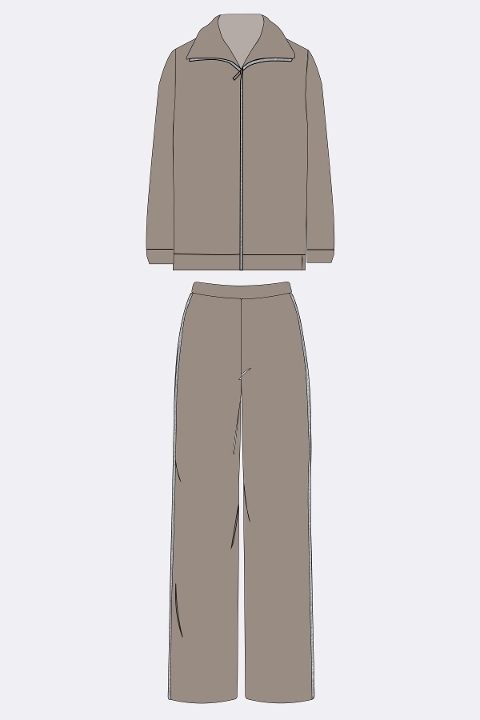 Anıl Kadın Fermuarlı Uzun Kollu Kadife Eşofman Takımı Anıl 11548 - Görsel 3