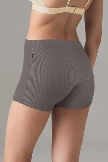Yüksek Bel Spor Şort Viskon Elastan Doreanse 8162 - Siyah