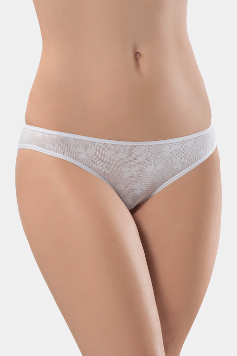 Pamuklu Yüksek Bel Bikini Külot Türen 256 - Beyaz