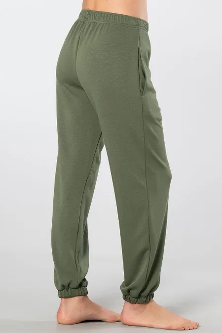 Cepli Lastikli Jogger Kadın Pantolon Türen 3614 - Yeşil