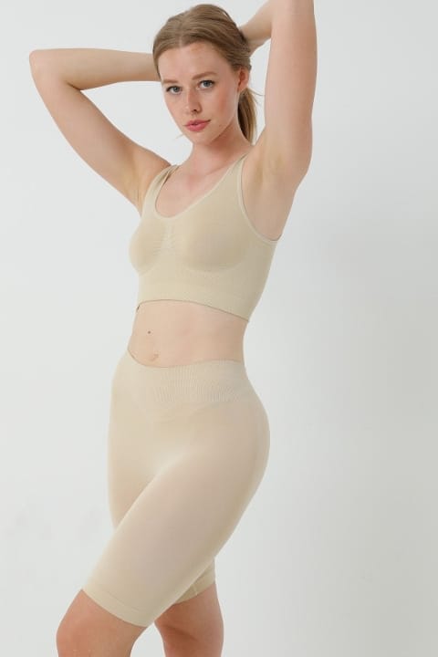 Kalın Askılı Toparlayıcı Büstiyer FormActive 1085 - Ten