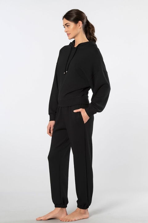 Viskon Polyester Elastan Kapüşonlu Eşofman Takımı Türen 3609