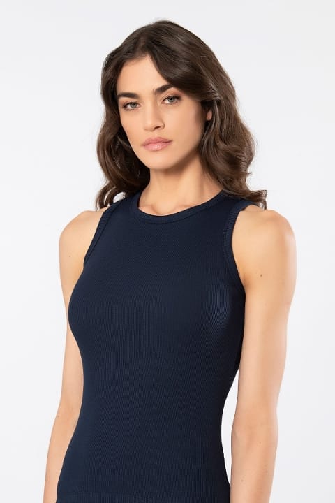 Yüksek Pamuklu Esnek Kadın Atlet Türen 3407