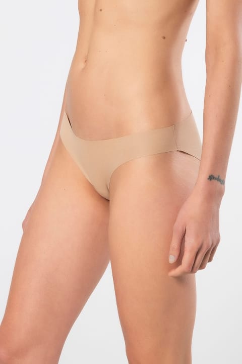 Yüksek Bel Lazer Kesim Pamuklu Külot Türen 907 - Vizon