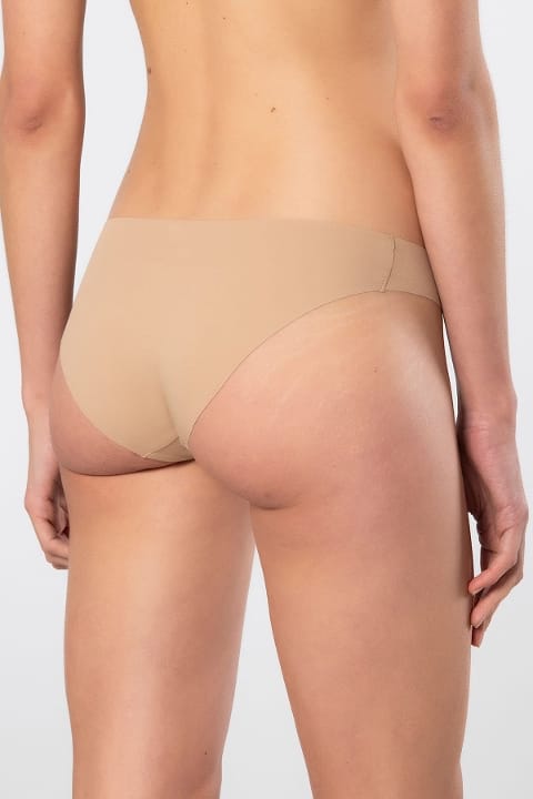 Yüksek Bel Lazer Kesim Pamuklu Külot Türen 907 - Vizon