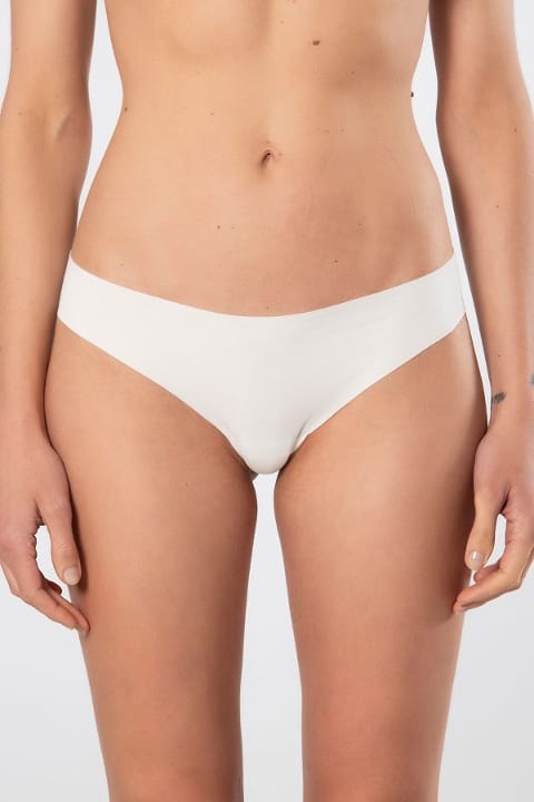 Yüksek Bel Lazer Kesim Pamuklu Kadın Külot Türen 908 - Ekru