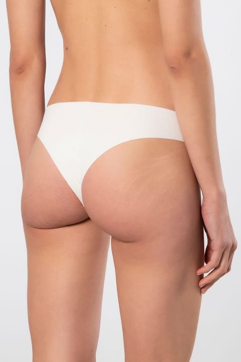 Yüksek Bel Lazer Kesim Pamuklu Kadın Külot Türen 908 - Ekru