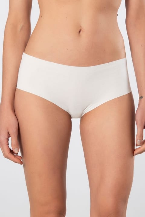 Yüksek Bel Lazer Kesim Pamuklu Kadın Külot Türen 910 - Ekru