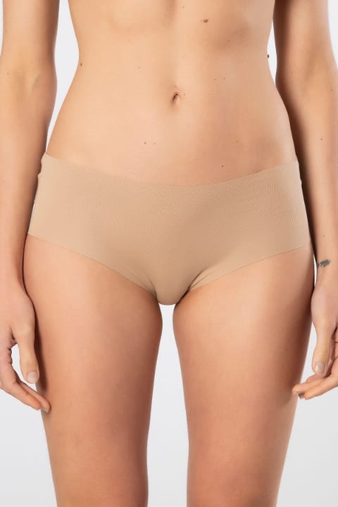 Yüksek Bel Lazer Kesim Pamuklu Kadın Külot Türen 910 - Vizon