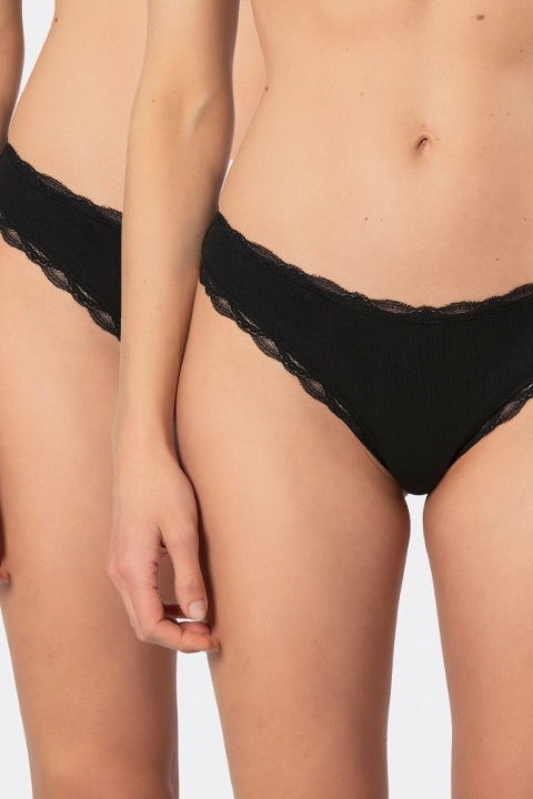 Yüksek Bel Dantelli Kadın String Külot Pamuklu Türen 927