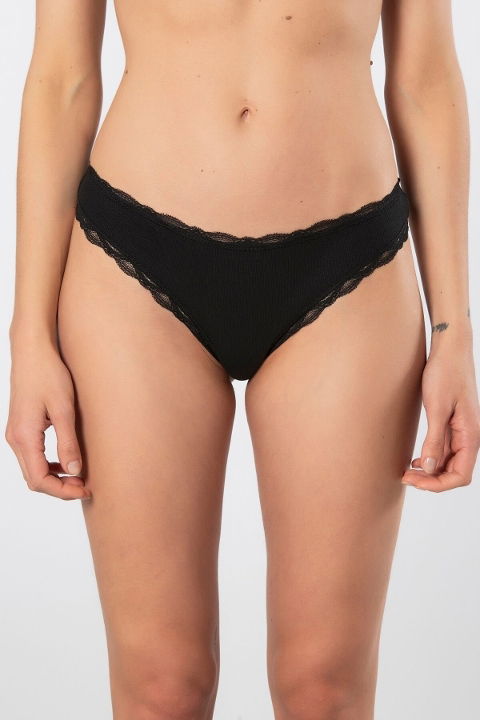 Yüksek Bel Dantelli Kadın String Külot Pamuklu Türen 927 - 2