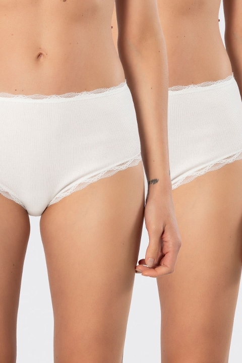 Türen Yüksek Bel Pamuklu Dantelli Kadın Külot 2li Türen 929