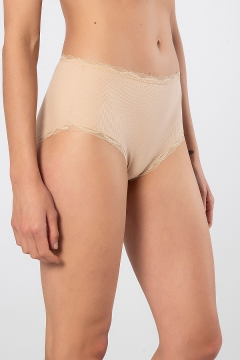 Ribana Dantelli Yüksek Bel Kadın Külot Türen 929 - Ten