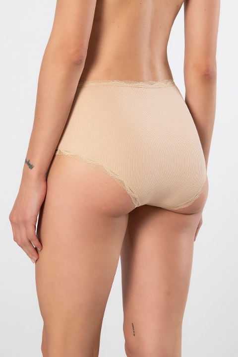 Ribana Dantelli Yüksek Bel Kadın Külot Türen 929 - Ten