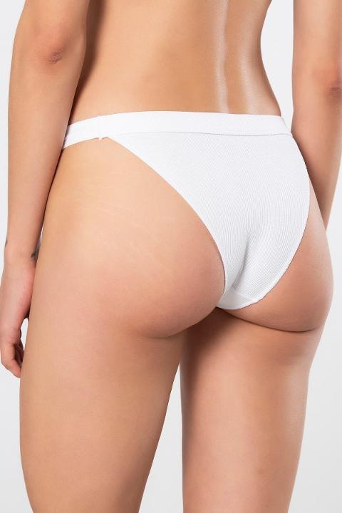 Yüksek Bel Pamuklu Likralı Kadın Külot  Türen 931 - Beyaz