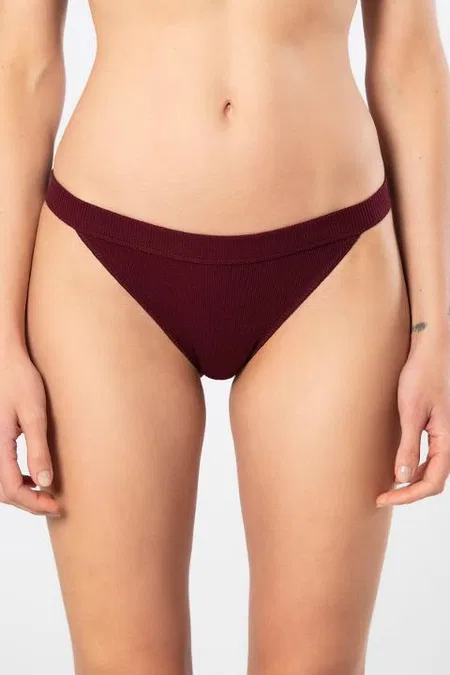 Bordo Likralı Yüksek Bel Kadın Külot 2li Paket Türen 931 - Bordo