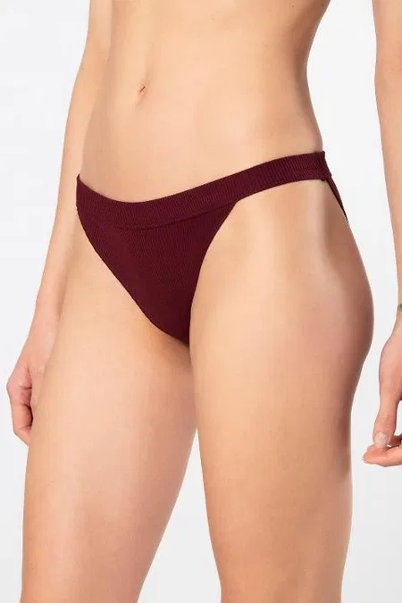 Bordo Likralı Yüksek Bel Kadın Külot 2li Paket Türen 931 - Bordo