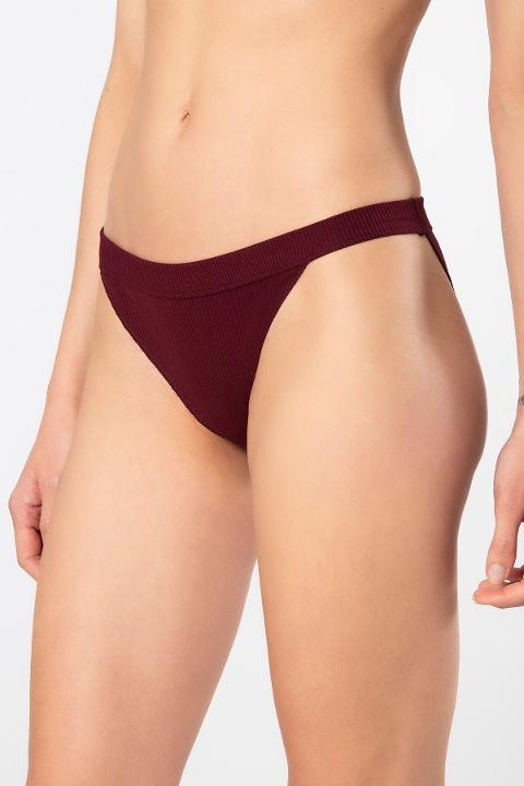 Bordo Likralı Yüksek Bel Kadın Külot 2li Paket Türen 931 - Bordo