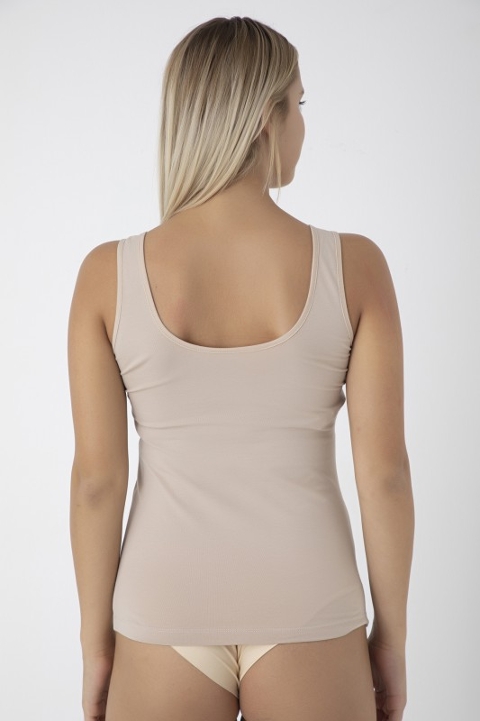 Dantelli Kalın Askılı Atlet Kadın Öztaş 20004 - Ten