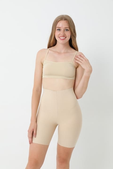 Kadın Ten Lazer Kesim Paçalı Korse FormActive 3020 - Ten