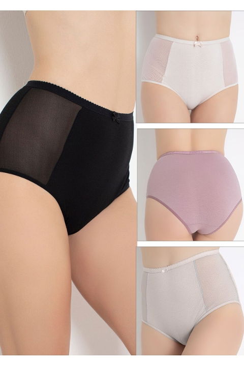 Yüksek Bel Destekli Pamuklu Külot 4'lü Paket Confeo 804