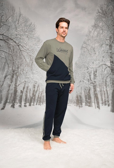 Kanguru Cepli Uzun Kollu Erkek Pijama Takımı Doreanse 26K4607