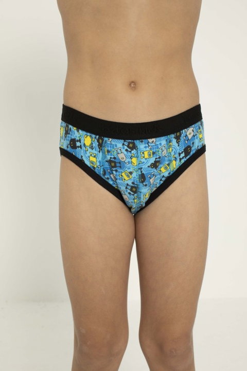 Likralı Yüksek Bel Erkek Çocuk Boxer Öztaş 3725-F