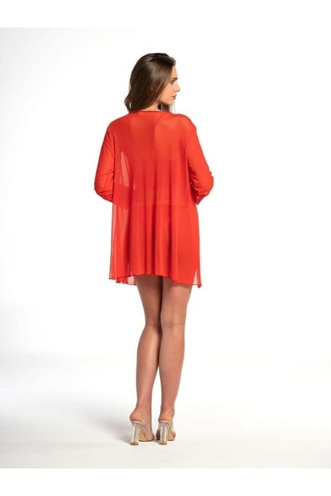 Kırmızı Dantel Detaylı Sabahlıklı İç Giyim Takımı Nathalie 4003 - Kırmızı