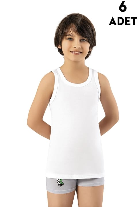 Pamuklu Rahat Kesim Erkek Çocuk Atlet Kota 1026