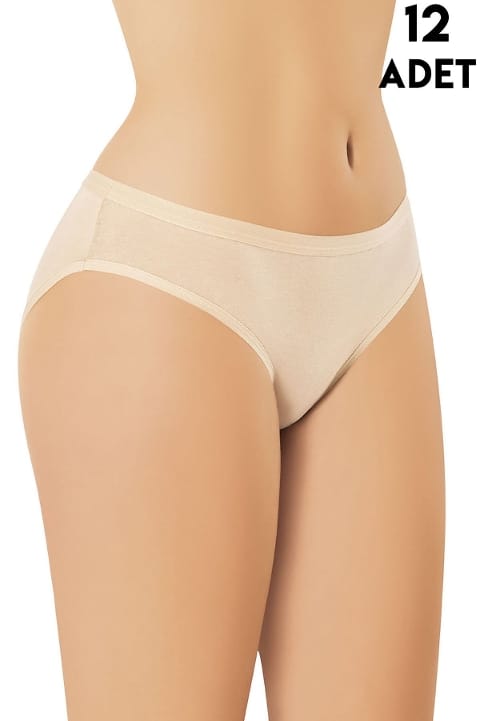 Yüksek Bel Esnek Bikini Külot 12'li Kota 5100