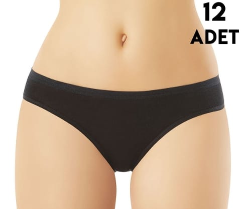 Yüksek Bel Esnek Bikini Külot 12'li Kota 5100 - 2
