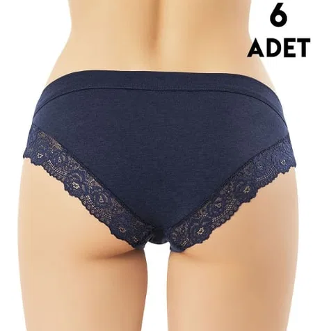 Kota Dantelli Yüksek Bel Modal Kadın Bikini Külot Kota 5106
