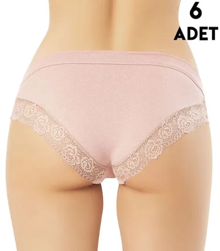Kota Dantelli Yüksek Bel Modal Kadın Bikini Külot Kota 5106 - Görsel 4