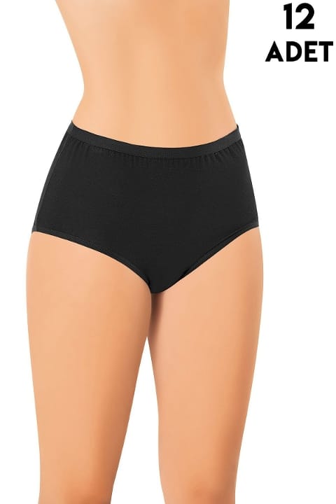 Yüksek Bel Destekli Kadın Külot Kota 5110 - Siyah